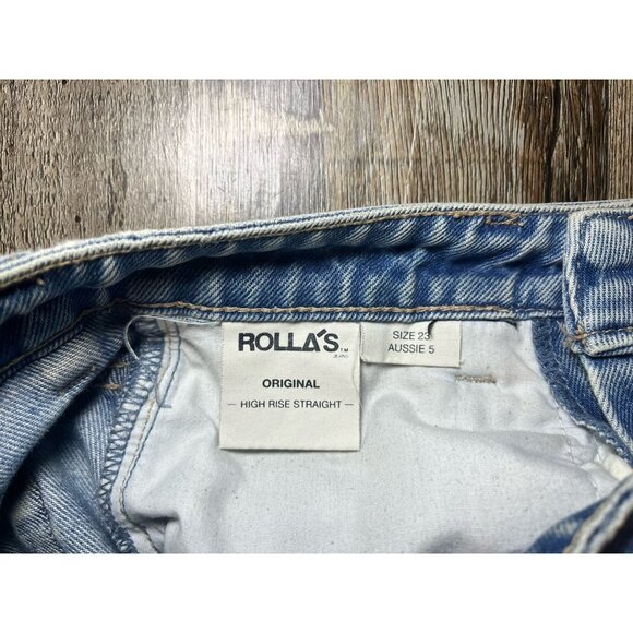 ROLLAS Original Straight Jeans Brad Blue Size 23 - Picture 5 of 9